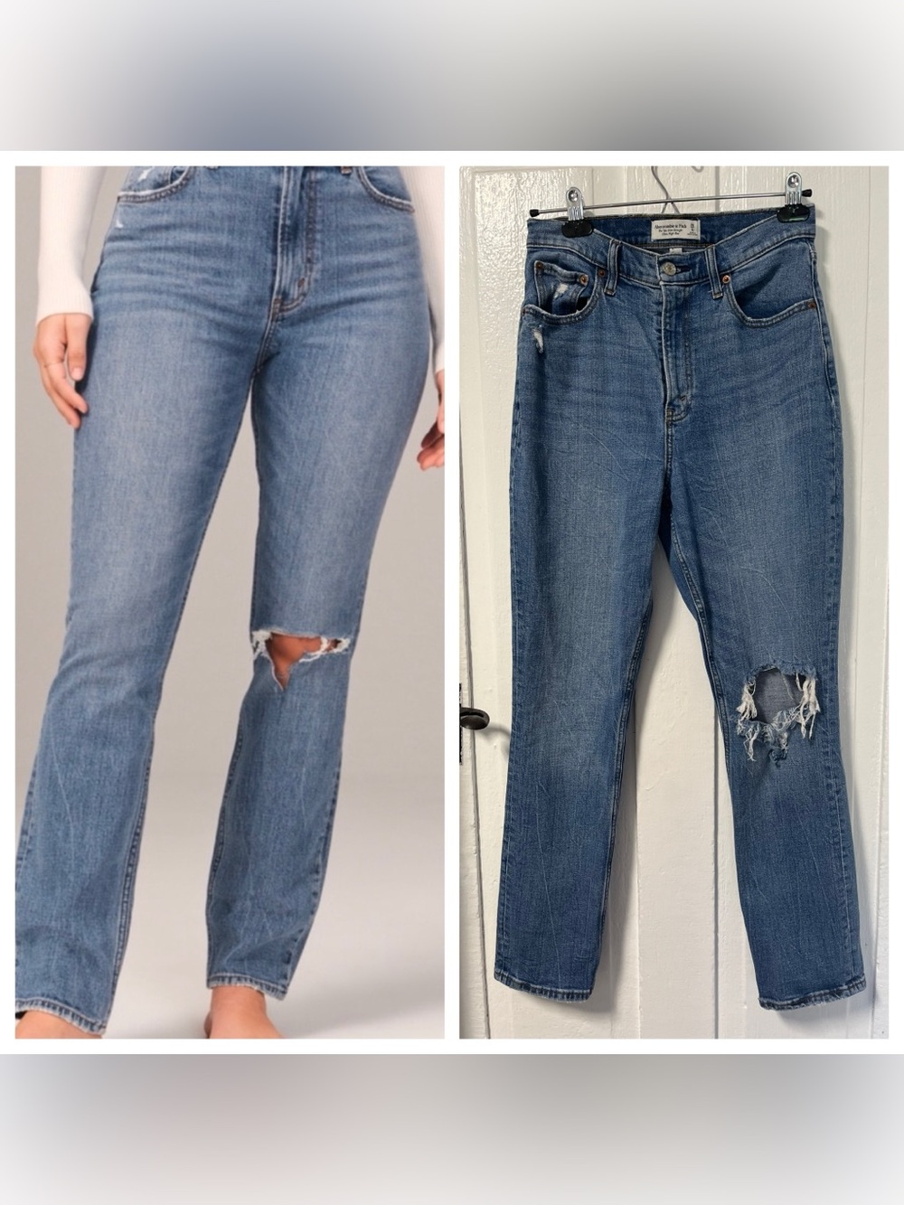 Abercrombie & Fitch Short Curve Love Ultra High Rise 90s slim straight Jeans 6